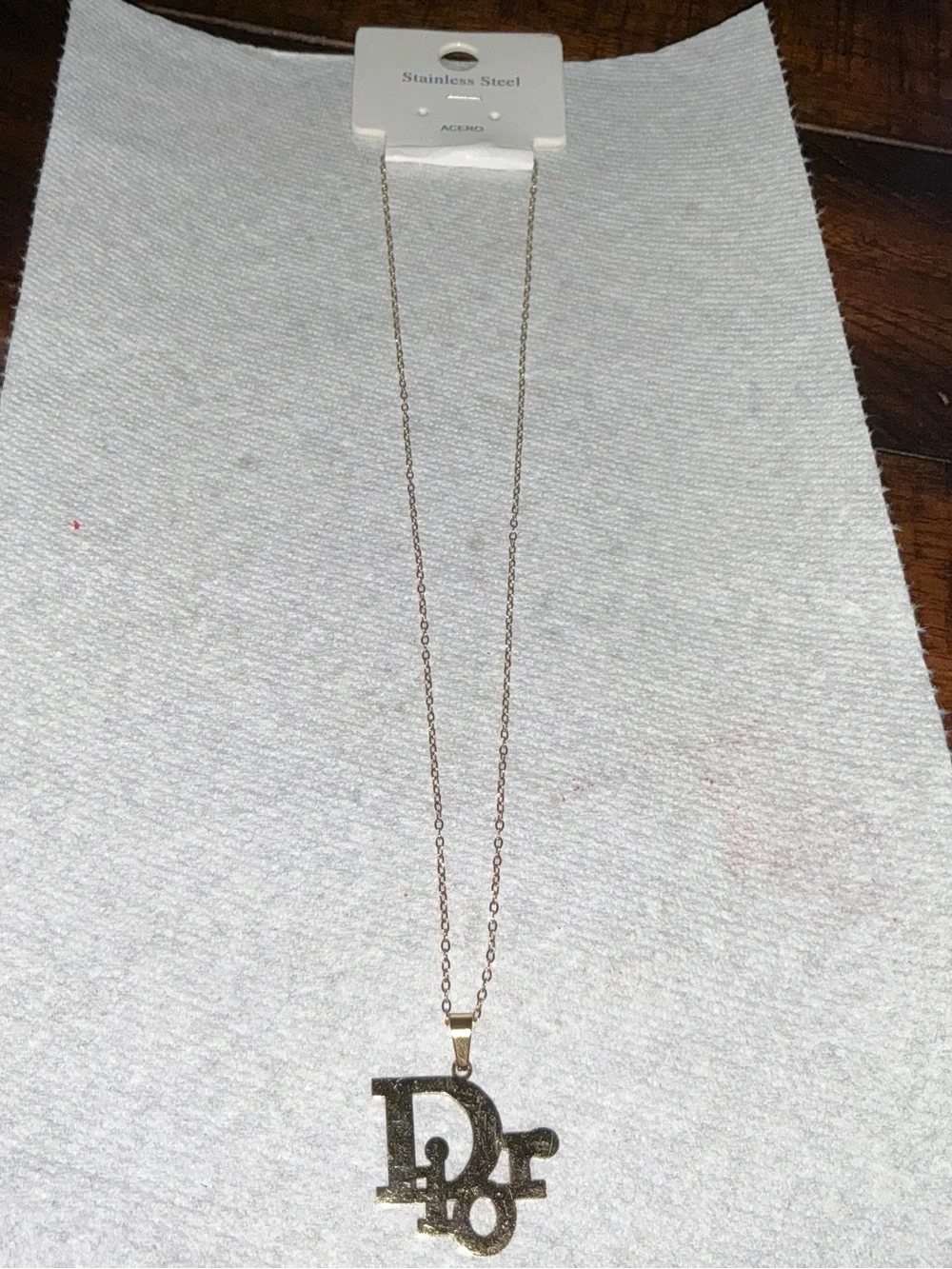 Women’s Letter 'D' Pendant Necklace in Silver